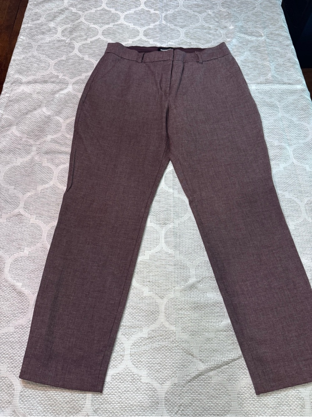 Express Women's Plum Straight-Leg Dress Pants